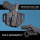 Bravo Concealment OWB BCA 3.0 Holster, Glock 19, 23, 32, 19X, 19 MOS, 45, Gen 3-5, Right Hand, 1.50in Belt Loop, Black, Small, 850007014667