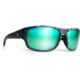 BREAKLINE OPTICS Bandit Sunglasses, Camo Black /Ghost Green Mirror, BL-BAN-CAM-GGM-P.03