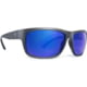 BREAKLINE OPTICS Bertha Sunglasses, Matte Black / Blue Mirror, BL-BER-MB-BLM-P.01