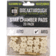 Breakthrough Clean Technologies AR-15 Star Chamber Pad - 20 Pack with 8-32 Thread Male/Male Adapter, BT-AR15SCP-20PK