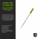 Breakthrough Clean Technologies Carbon Fiber Cleaning Rod w/Rotating, Aluminum Handle, 36in, BT-CFRR-RF36