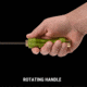 Breakthrough Clean Technologies Carbon Fiber Cleaning Rod with Rotating, Ergonomic Aluminum Handle, 5mm, 12in, BT-CFRR-12