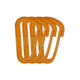 Breakwater Supply Breakwater Supply Hingeless Carabiner 4-Pack - Orange, E7-1SMM-00TD