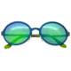 Breed Corvus Sunglasses, Blue Titanium Frame, Green Lens BSG025BL