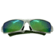 Breed Cosmos Sunglasses, Silver Titanium Frame, Blue-Green Lens BSG013SR