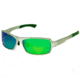 Breed Cosmos Sunglasses, Silver Titanium Frame, Blue-Green Lens BSG013SR