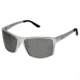 Breed Kaskade Sunglasses, Silver Titanium Frame, Black Lens BSG016SR