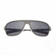 Sunglasses Atmosphere 004GM, Gunmetal Titanium Frame, Black Lens