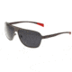 Sunglasses Atmosphere 004GM, Gunmetal Titanium Frame, Black Lens