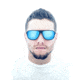 Sunglasses Atmosphere 004SR, Silver Titanium Frame, Silver Miirror Lens