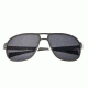 Sunglasses Concorde 001SR, Silver Titanium Frame, Black Lens