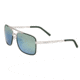 Breed Sunglasses Draco Sunglasses, Silver / Blue-Green BSG047SL