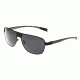 Sunglasses Hardwell 007BN, Brown Titanium Frame, Black Lens