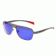 Sunglasses Hardwell 007SR, Silver Titanium Frame, Purple Mirror Lens