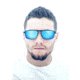 Sunglasses Meridian 003BK, Black Titanium Frame, Gold/Yellow Lens