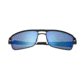 Sunglasses Taurus 005BK, Black Titanium Frame, Blue Mirror Lens