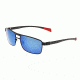 Sunglasses Taurus 005BK, Black Titanium Frame, Blue Mirror Lens