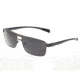 Sunglasses Taurus 005GM, Gunmetal Titanium Frame, Black Lens