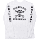 Brigade Manufacturing Garment Logo T-Shirt Long Sleeve, White, 2XL, GLS0A6I0
