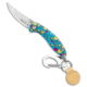 Brighten Blades Brighten Blades LOVE Keychain Frame Lock Knife Heart Aluminum 1.7" Satin, Blue/Pink/Yellow, Stainless Steel, adult, BHQ-138656