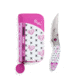 Brighten Blades Hope Folding Knife w/ Case, 2.56in, 8Cr13MoV Stainless Steel, Clip Point, Multi, BB-104