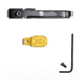 Briley EZ Bolt Release Lever for Benelli/Franchi w/ Anodized Paddle/Latch for SBE I, SBE II, Black/Gold, TSPA-15GLDL3.5