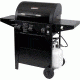 Brinkmann Outdoors Professional 3-Burner Propane Gas Grill, Black 810-3330-SB