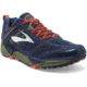 Brooks Cascadia 11 Trail Running Shoe - Men's-Peacoat/Olive/Torch-Medium-10.5