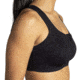 Brooks Dare Zip Run Bra 2.0 - Womens, Black, 40AB, 350083001.040AB