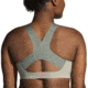 Brooks Dare Zip Run Bra 2.0 - Womens, Pebble/Dark Pebble/Cool Mint, 36DE, 350083326.036DE