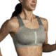 Brooks Dare Zip Run Bra 2.0 - Womens, Pebble/Dark Pebble/Cool Mint, 36DE, 350083326.036DE