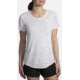 Brooks Distance Short Sleeve - Womens, White, Large, 221344100.035