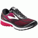 Brooks Ghost 10 Road Running Shoe - Women's-Black/Pink Peacock/Living Coral-Medium-6.5