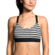 Brooks Hot Shot Bra, White/Black Stripe/Black, Extra Large, 300632-WHT-BLKS-BLK-XL