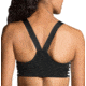 Brooks Hot Shot Sports Bra, Black/White Stripe, Small, 300628032.025