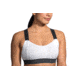 Brooks Moving Comfort Hot Shot Bra - Womens, White/Asphalt/Black, M, 300638174.03