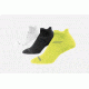 Brooks Run-In Socks, Pack of 3, Nightlife/Black/White, Large 741544-Nightlife/Black/White-L