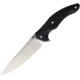 Brous Blades T5 Fixed Blade Stonewash Fixed Blade Knife, 5.25in, D2 Tool Steel, Standard Edge, Stonewash, Black, G10 Handle BRB154