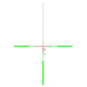 BROWE 4x32 Combat Optic Rifle Scope, 5.56mm Crosshair, Full Line, Green with Red Center, Black, One Size, BCO-003-FLGRC