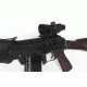 BROWE 4x32 Combat Optic Rifle Scope, 5.56mm Chevron RS, Red, Black, BCO-001-RS