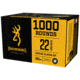 Browning BPR .22 Long Rifle 36 Grain Copper Plated Hollow Point Rimfire Ammo, 1000 Rounds, B194122000