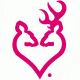 Browning Buck Heart 10in Decal, Hot Pink 3922291051