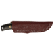 Browning Buckmark Hunter Fixed Blade Knife, 3.125in, 8Cr13MoV, Drop Point, Zebra/Ebony Wood Handle, Split Grain Leather, 3220271