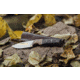 Browning Buckmark Hunter Fixed Blade Knife, 3.125in, 8Cr13MoV, Drop Point, Zebra/Ebony Wood Handle, Split Grain Leather, 3220271