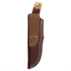 Browning Buckmark Hunter Fixed Blade Knife, 3in, 8Cr13MoV, Drop Point, Bone Handle, Leather, 3220509
