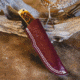 Browning Buckmark Hunter Fixed Blade Knife, 3in, 8Cr13MoV, Drop Point, Bone Handle, Leather, 3220509