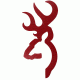 Browning Decal, Buckmark 6 inch Reflective Red