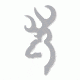 Browning Decal, Buckmark, 6 inch Silver