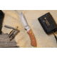 Browning Guide Series Fixed Blade Knife, 3.625in, Sandvik 14C28N, Skinner, G10 Handle, Split Grain Leather, 3220451