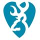 Browning Heartbreaker Decal,Teal,5in 3922351574